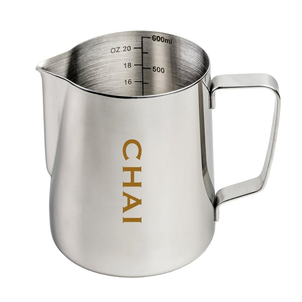 Etched Chai Milk Jug - Stainless