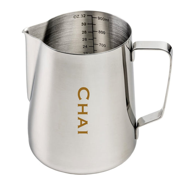 Etched Chai Milk Jug - Stainless