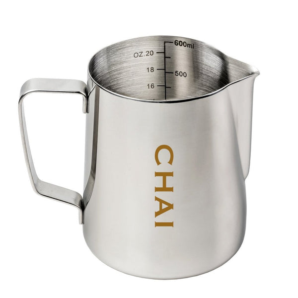 Etched Chai Milk Jug - Stainless