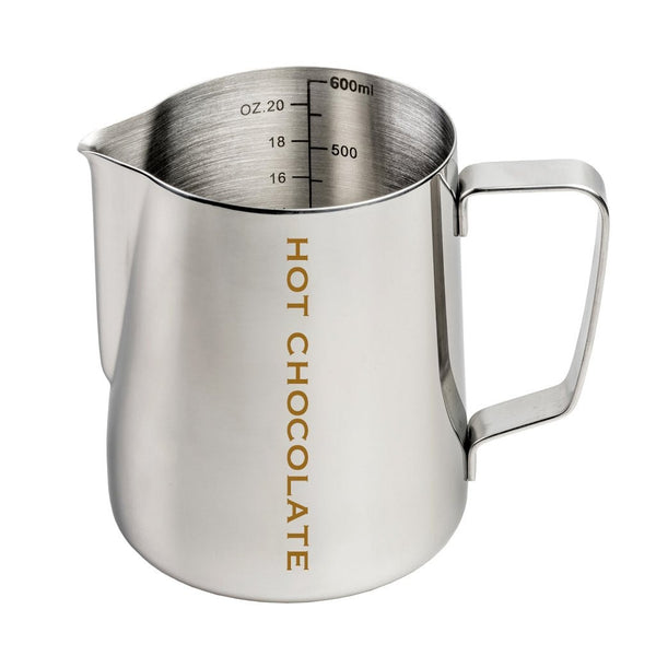 Etched Hot Chocolate Milk Jug - Stainless