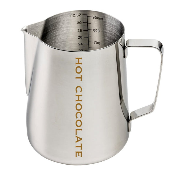 Etched Hot Chocolate Milk Jug - Stainless