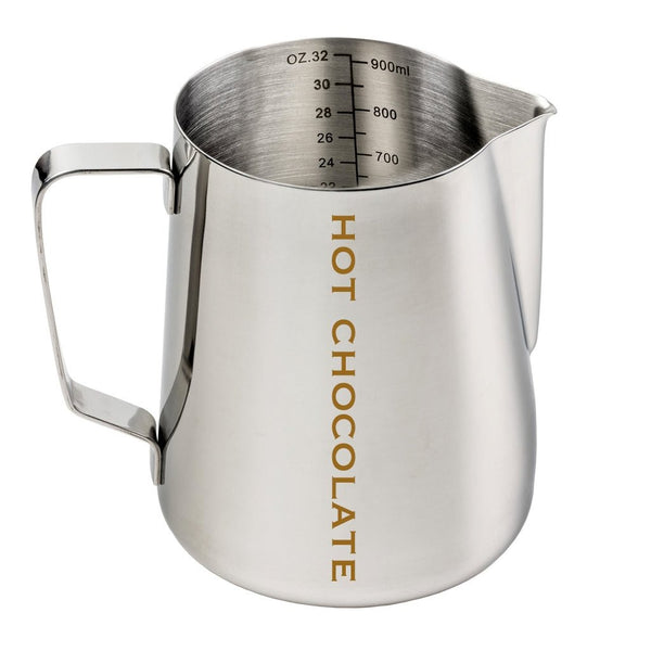 Etched Hot Chocolate Milk Jug - Stainless