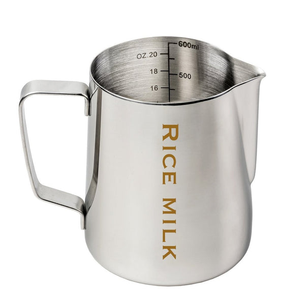 Etched Rice Milk Jug - Stainless