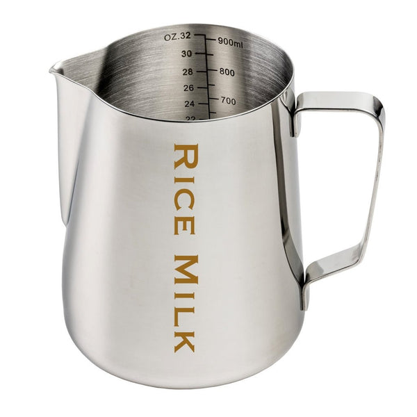 Etched Rice Milk Jug - Stainless
