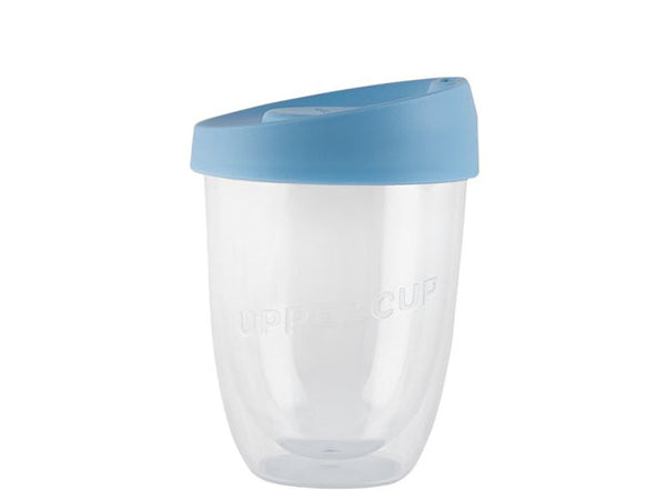 Clear Uppercup With Blue Lid