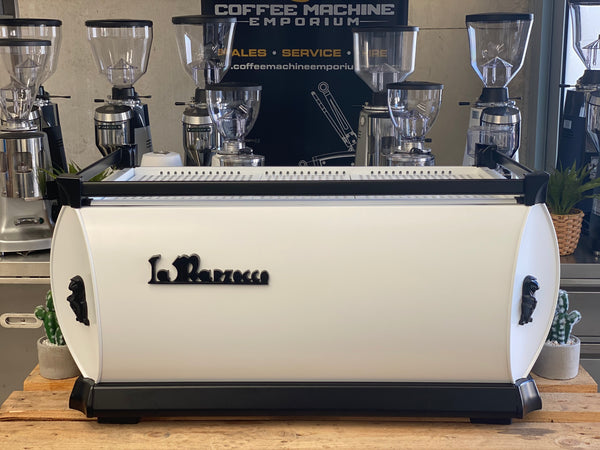 La Marzocco GB5 3 Group Coffee Machine - Matt Black & White