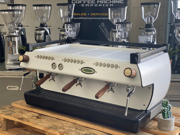 La Marzocco GB5 3 Group Coffee Machine - Matt Black & White