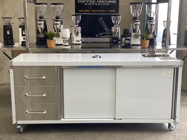 Brand New Stainless Steel 200cm Coffee Cart