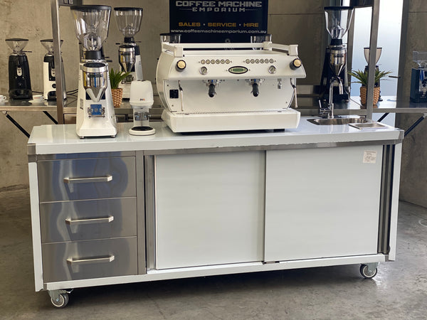 Brand New Stainless Steel 200cm Coffee Cart - La Marzacco GB5 Package