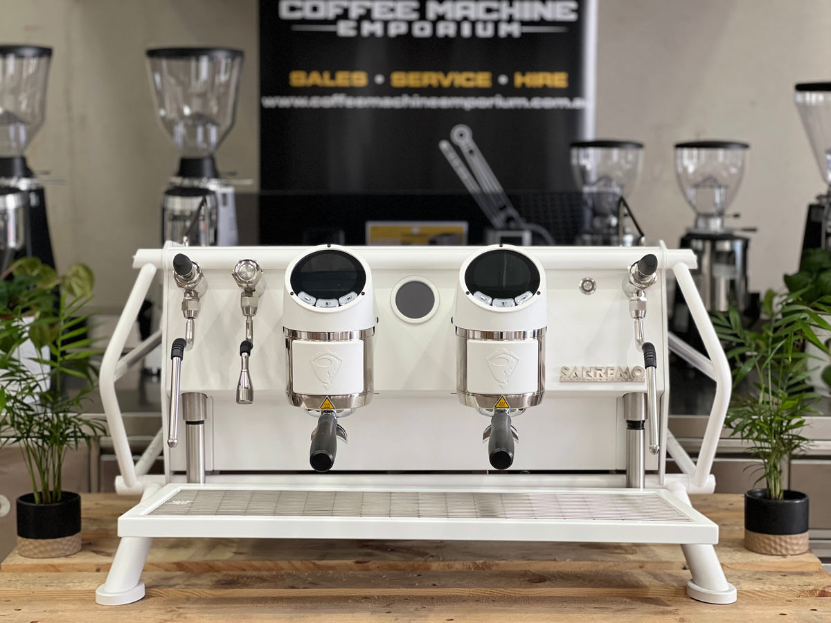 Brand New Sanremo Cafe Racer 2 Group Coffee Machine All White