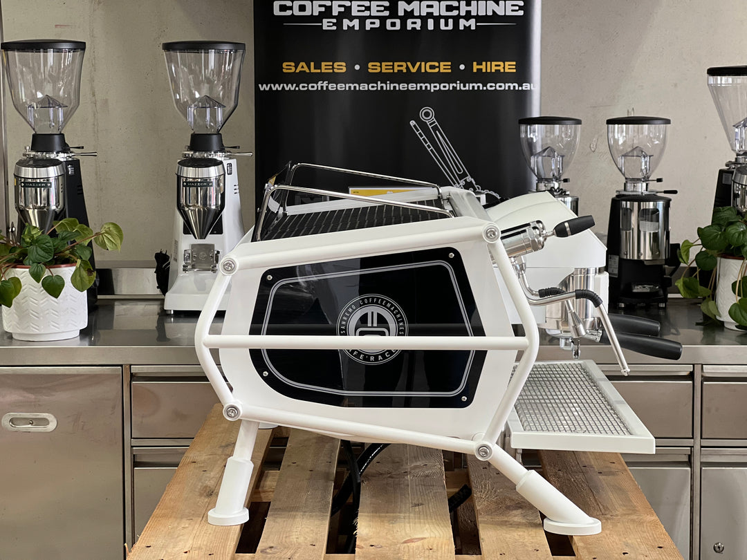 Coffee Racer Rig Brand New Sanremo Cafe Racer 2 Group Coffee Machine - All White ...