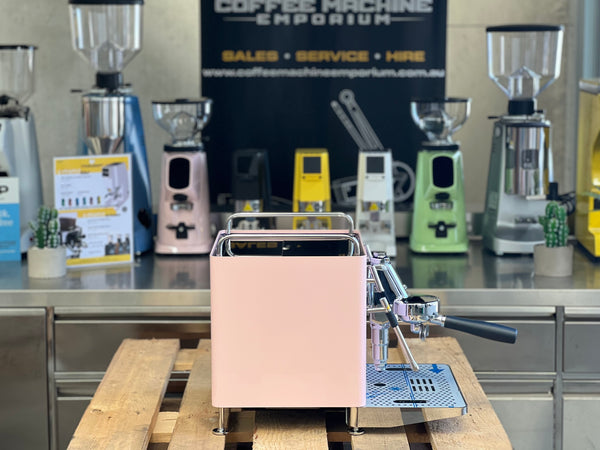 Brand New Sanremo Cube 1 Group Coffee Machine - Candy Pink