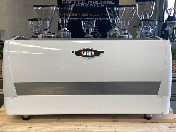 Wega Polaris High Cup 3 Group Coffee Machine - Gloss White
