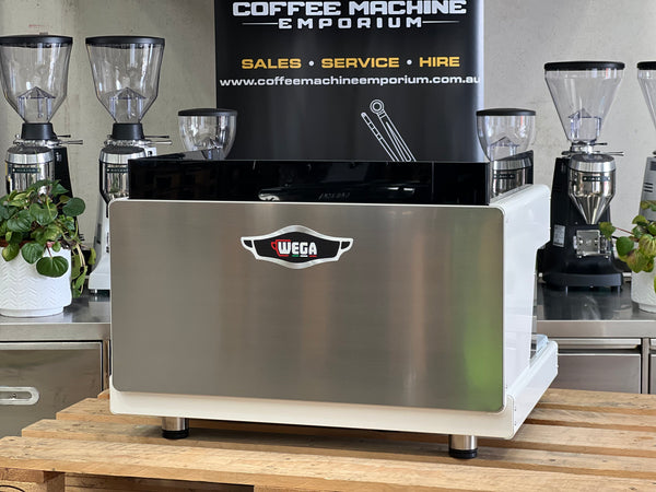 Brand New Wega Pegaso EVD 2 Group Coffee Machine - Matt White