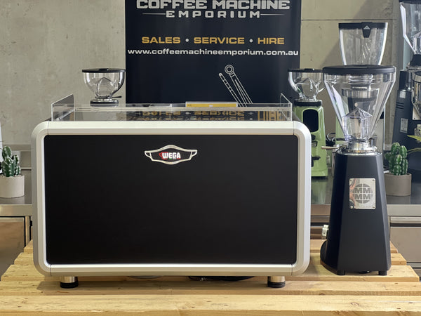 Brand New Wega Io 2 Group Coffee Machine & Mazzer Super Jolly V Pro Package - Black