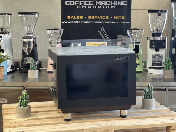 Brand New Sanremo Zoe Compact 2 Group Coffee Machine - Matt Black