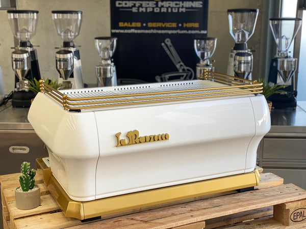 La Marzocco FB80 3 Group Coffee Machine - White & Gold