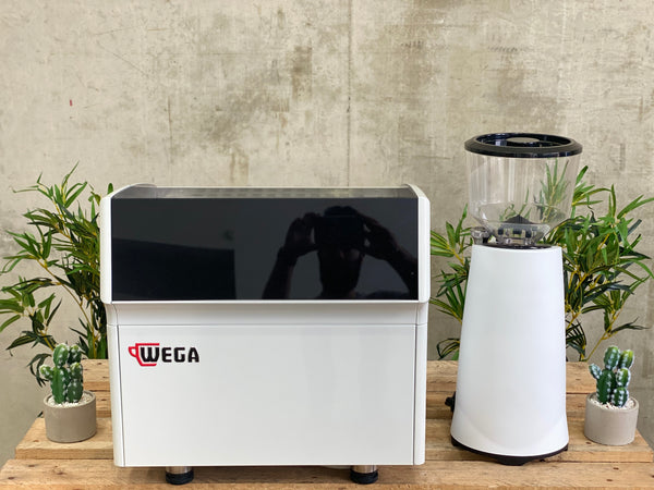 Wega Atlas Compact 2 Group Coffee Machine & Eureka Olympus 75E Grinder Package