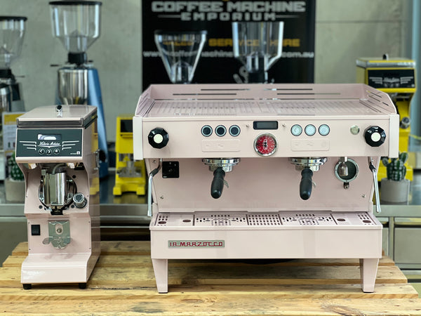 La Marzocco PB ABR 2 Group Coffee Machine & Victoria Arduino Mythos One - Dusty Pink