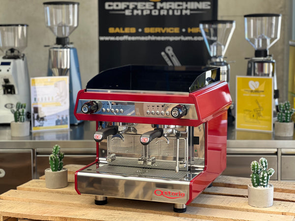 Brand New Astoria Tanya Compact 2 Group Coffee Machine - Red