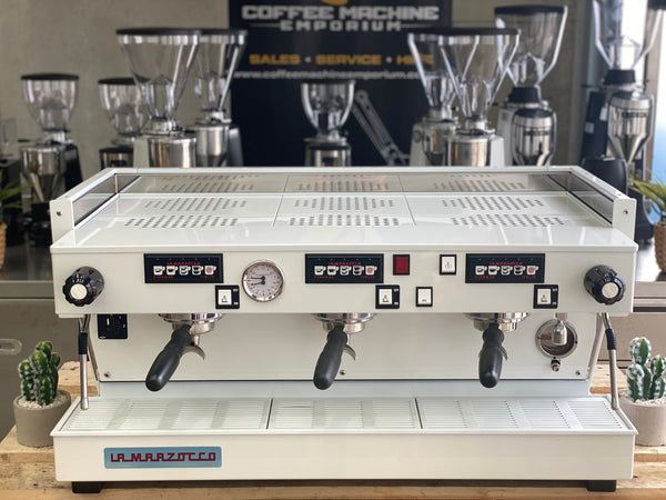 La Marzocco Linea Classic AV 3 Group Coffee Machine - Mother of Pearl White